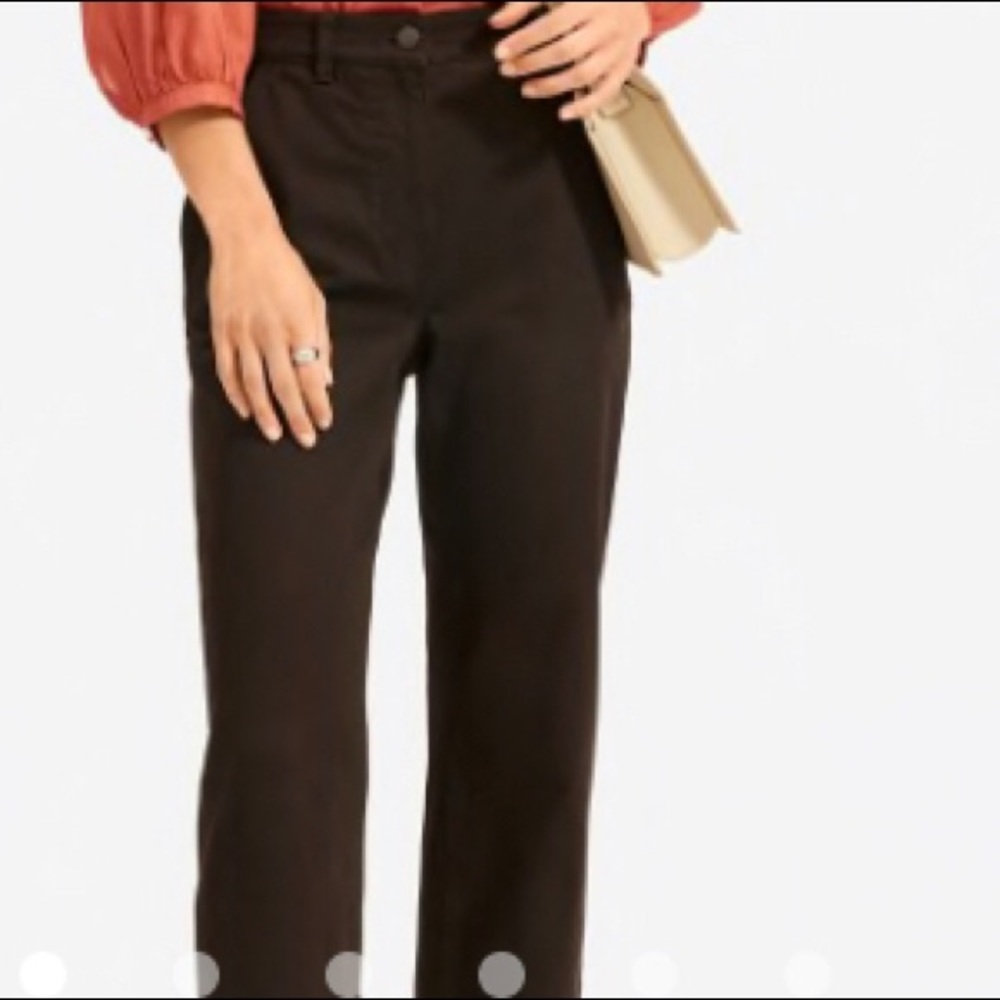 Everlane straight leg crop pants, black
